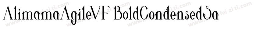 AlimamaAgileVF BoldCondensedSans 70字体转换